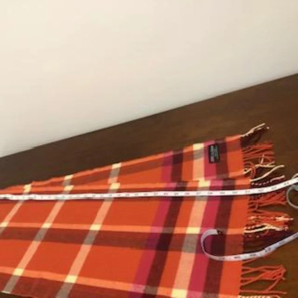 Cashmere Plaid Unisex Scarf Made in Scotland Pre-Owned.